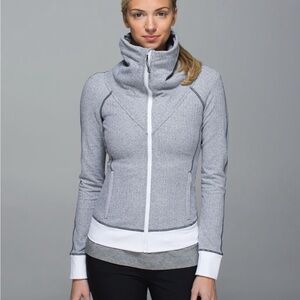 lululemon athletica Gray and White Women's Sweater